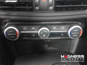 Alfa Romeo Giulia Air Conditioning Dash Bezel - Carbon Fiber - Pre '20 - RHD